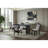 Grey Washed Dining Table with Tempered Glass