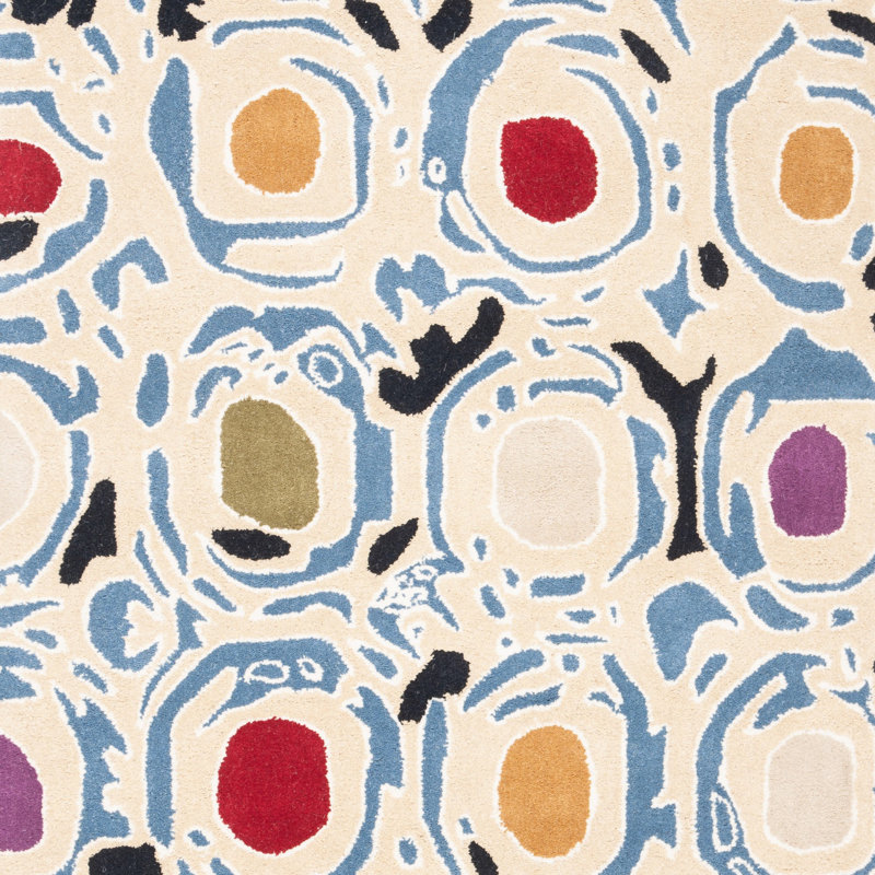 Candelo Hand Tufted Wool And Viscose Geometric Rug, Runner 2'6" x 10'