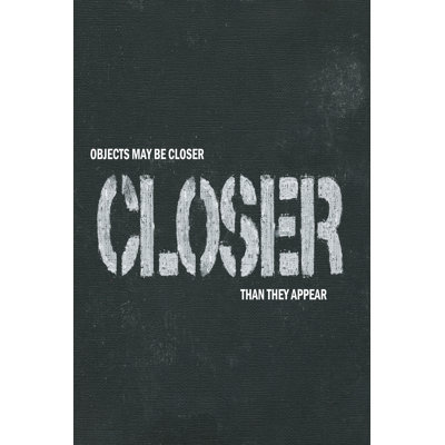 Objects May Be Closer I - Wrapped Canvas Print