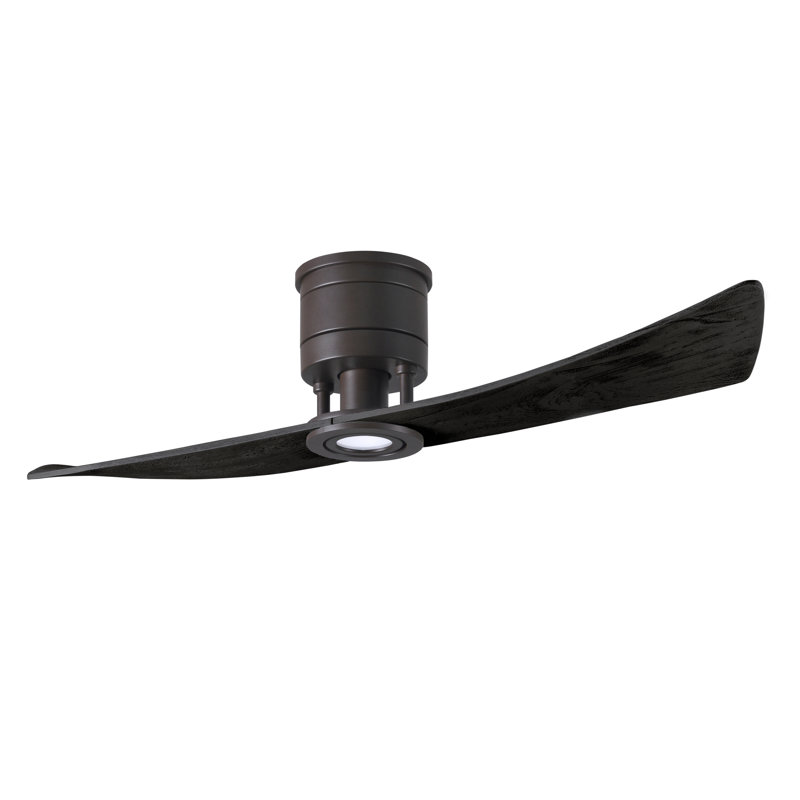 Lindsay 52'' Ceiling Fan with LED Lights, Textured Bronze, Matte Black