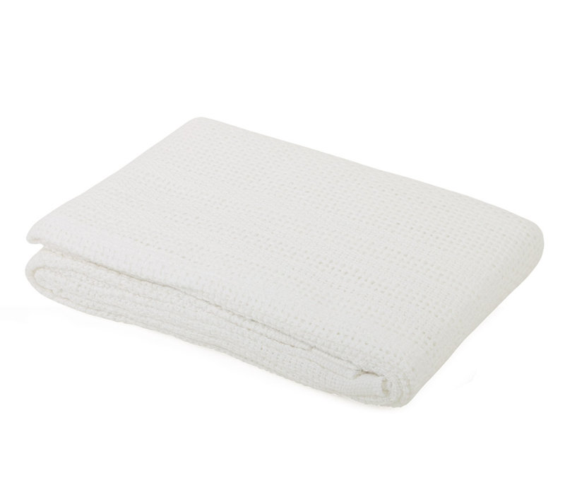 Brunson Cotton Stroller Blanket, White