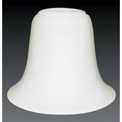 4.75"H x 6"W White Glass Bell Pendant Shade
