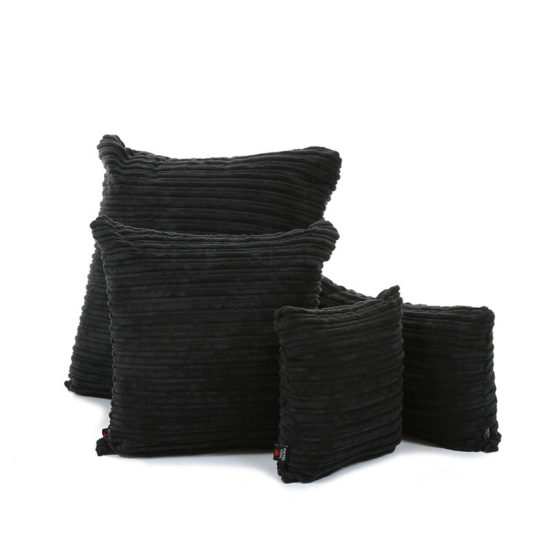 Moorebank Square Throw Cushion, Black, 55 x 55cm