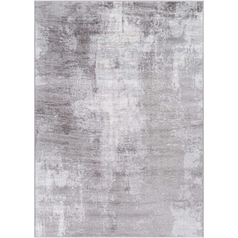 Abstract Area Rug, Light Grey, Rectangle 200 x 275 cm