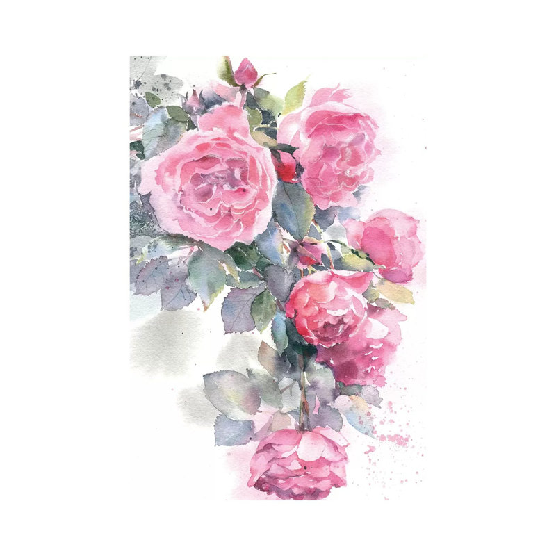 Rose Bush by Marina Ignatova - Wrapped Canvas Painting, 152.5 cm H x 101.5 cm W