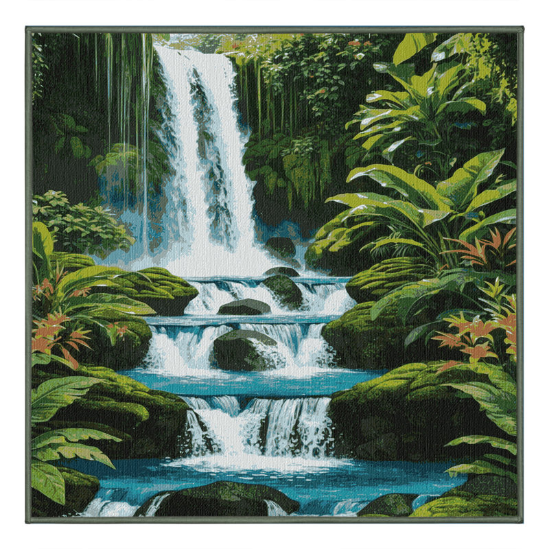  Tapis hawaïen lavable, Carré 3 pi