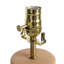 Lampe de chevet en céramique 20 po H Gieze Global Brown Urban Home Decor pour bureau à domicile avec ampoule DEL 9 W
