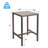 Outdoor Bar Table Patio Bar Height Bistro Table 39" Tall Outdoor High Top Square Pub Patio Table Wicker Rattan Metal Dinning Bar Table With Adjustable Feet For Balcony Outside Pool Deck Backyard Brown