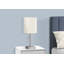 Éclairage, ensemble de 2, lampe de table de 17 po, port USB inclus, nickel métallique, abat-jour ivoire / crème, contemporain-710483850-710483861