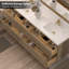 Meuble-lavabo flottant avec lavabo Tiberiu-603032045-603032046