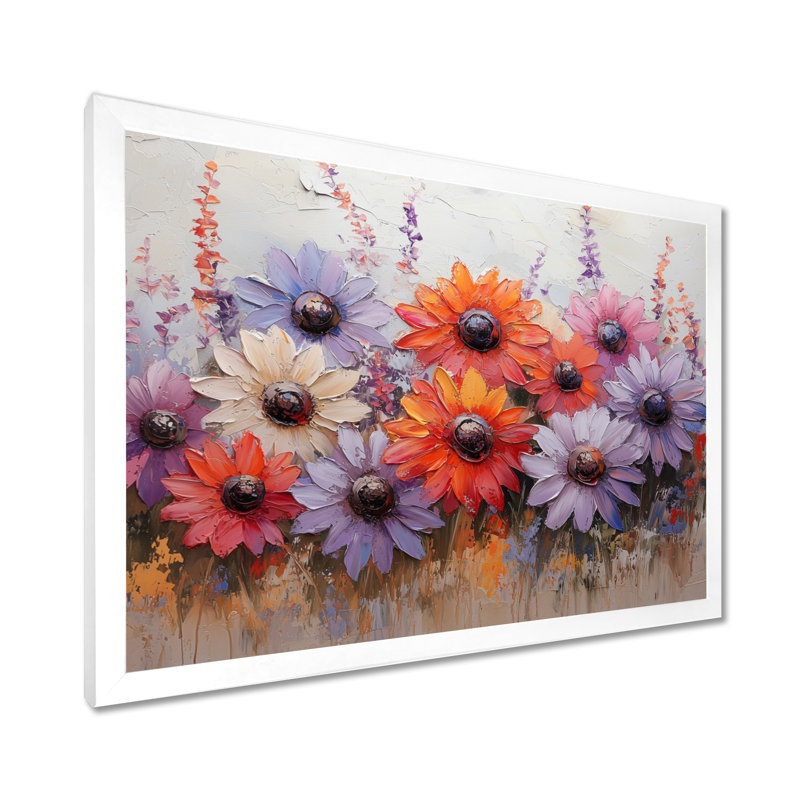 Lavande et couchers de soleil Iqrar, H 24 po x l 32 po, Floater Framed, Blanc