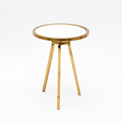 Round Marble Top Side Table