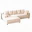Canapé modulaire en L de 108,6 pouces avec repose-pieds avec rangement et huit coussins décoratifs, confortable et polyvalent