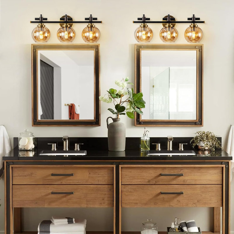 Éclairage pour meuble-lavabo à intensité variable à 3 lumières Abdisalan