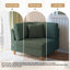 Fauteuil rembourré en velours côtelé vert avec dossier coussiné Seemab-1938970007
