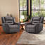  Fauteuil inclinable électrique en cuir synthétique surdimensionné de 39,8 po de large avec port USB-1847845167