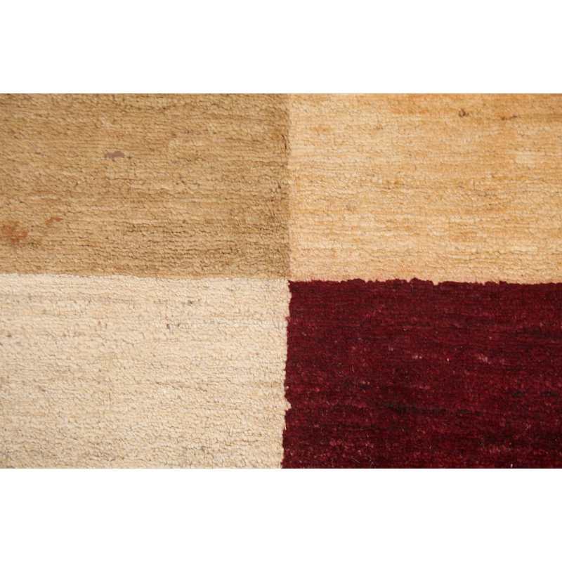 Checkered Gabbeh  Oriental Area Rug 5x9