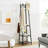 8-Hook Coat Rack with Storage Shelves