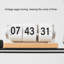 Réveil à bascule, mouvement mécanique à quartz, alimentation USB, style rétro, en bois, automatique, blanc, idéal pour la maison ou le bureau.-1169680528
