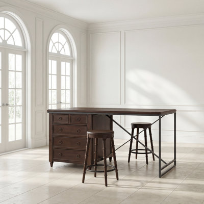 Tabouret de comptoir Bimini, blanc délavé