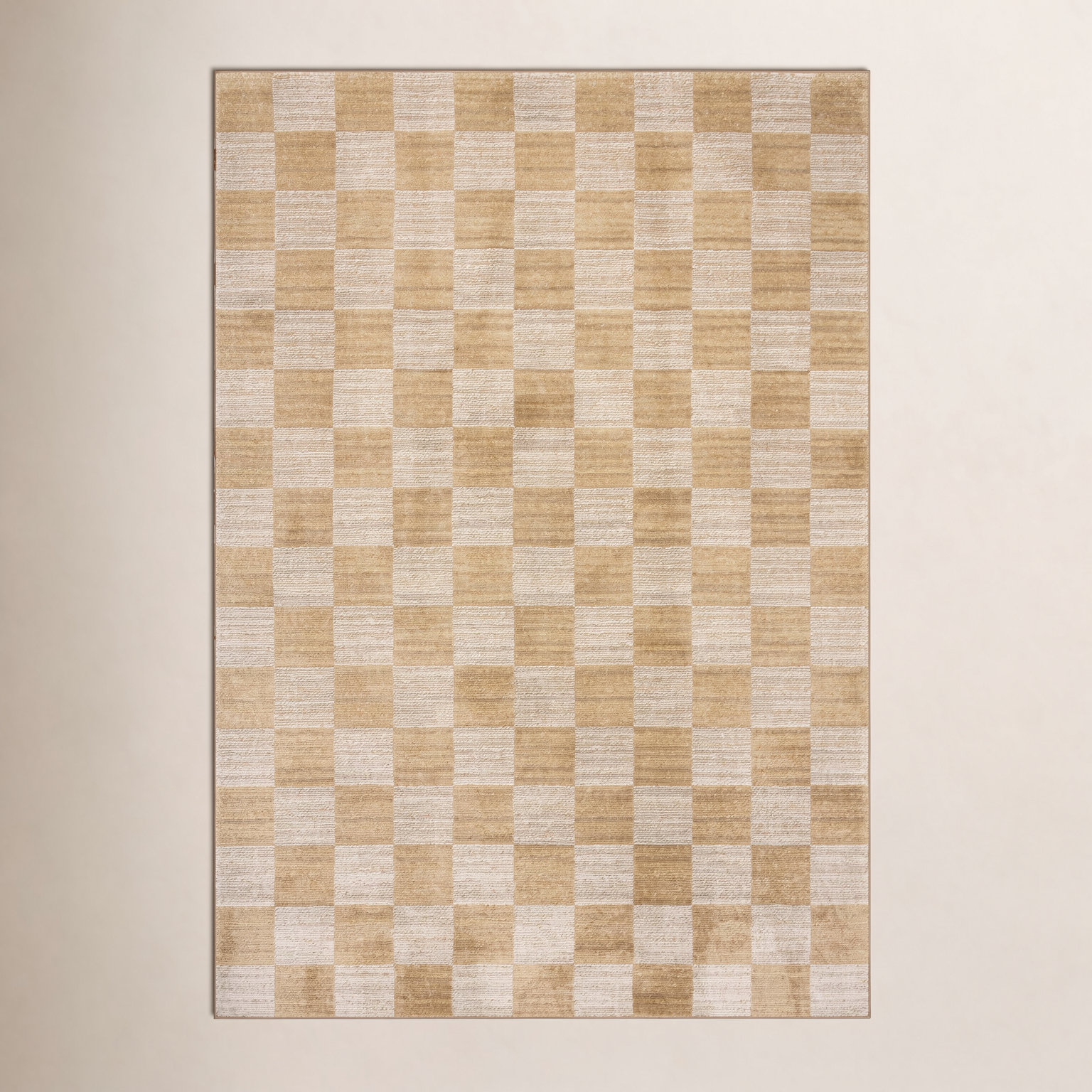 Calvin Apricot / Ivory Area Rug, Rectangle 7'10" x 10'