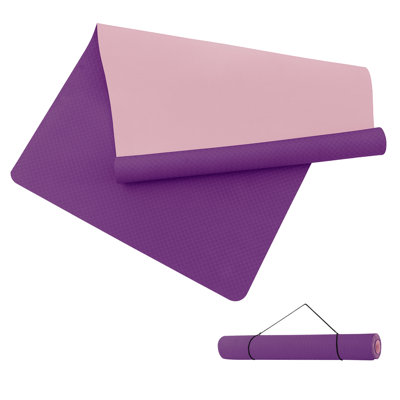 TPE Yoga Mat 190cm XXL, Non-Slip Exercise Mat with Strap for Home Gym, Pilates & Fitness