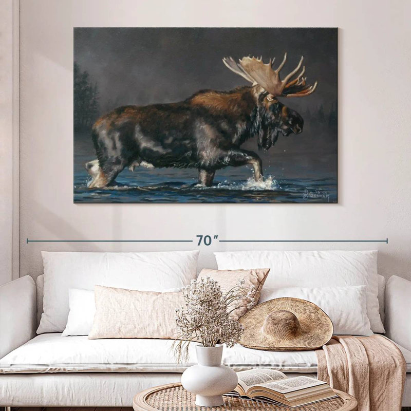Brampt Crossing The Lake, 34" H x 51" W