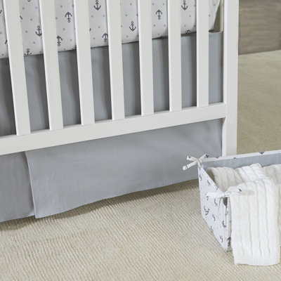 Nautica Solid Crib Dust Ruffle / Skirt