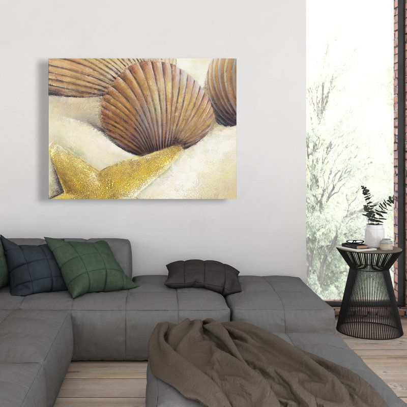 Starfish and Seashells Beach Canvas | Marine Home Decor