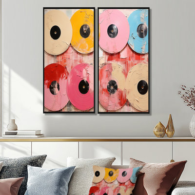Rose vinyle disques affichage I - mode vinyle disques Wall Art