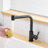 Black Pull Out Spray Kitchen Faucet - Single Handle Tap For Bathroom And Sinks Matte Sink With Pull-Down Modern Style All