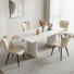 Modern Quilted Upholstered Dining Chairs Wingback Luxury Side Chairs With Metal Legs (Set of 4)