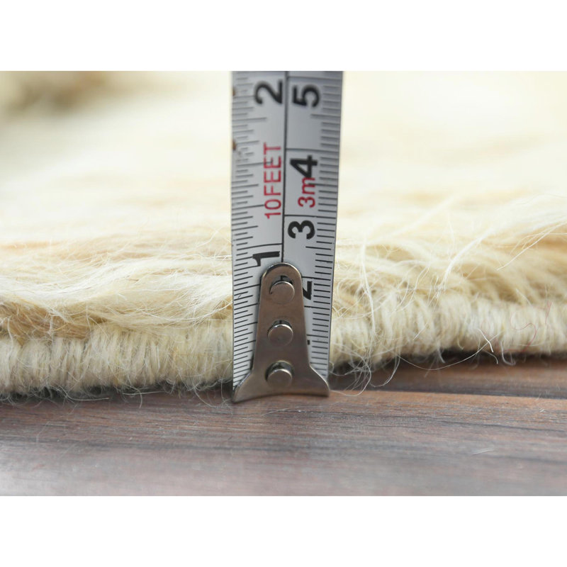 Vitala One-of-a-Kind Round 12'0" X 12'1" New Age Round Area Rug in Beige