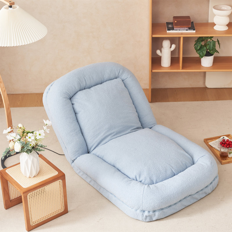 Canapé paresseux polyvalent pliable avec positions réglables pour la détente, H 30 po x l 35,8 po x P 42,5 po, Bleu