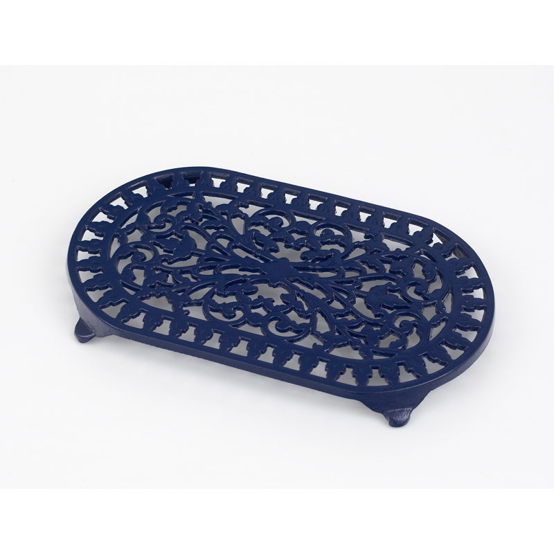 Large Oval Trivet, Blue