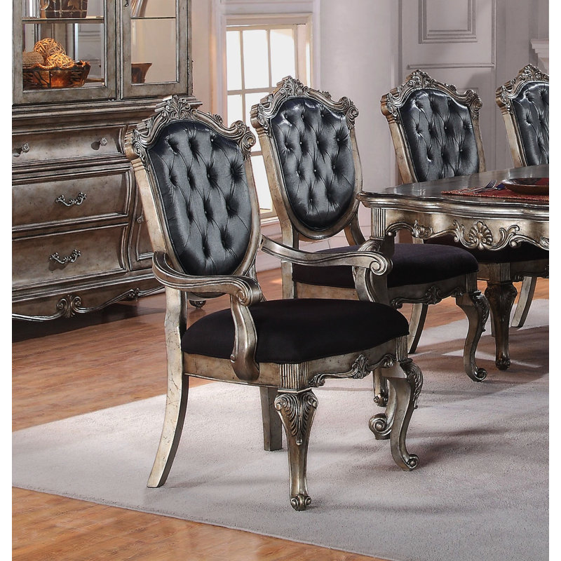 9-piece Luxurious Formal Dining Table Set Kitchen Furniture Set Include 1 Extendable Dining Table, 6 Side Chairs And 2 Arm Chairs, Set For 8 Persons