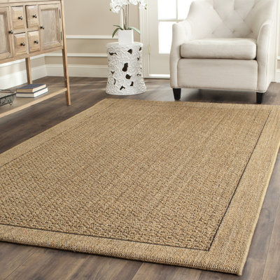 Grampian Beach Jacquard Weave Sisal With Latex Geometric Rug