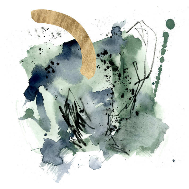 Green Splash Abstract I by Grace Popp - Wrapped Canvas Painting, 122cm H x 122cm W x 3.8cm D