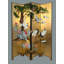 Apollonia Gold Leaf 4 Panel Room Divider