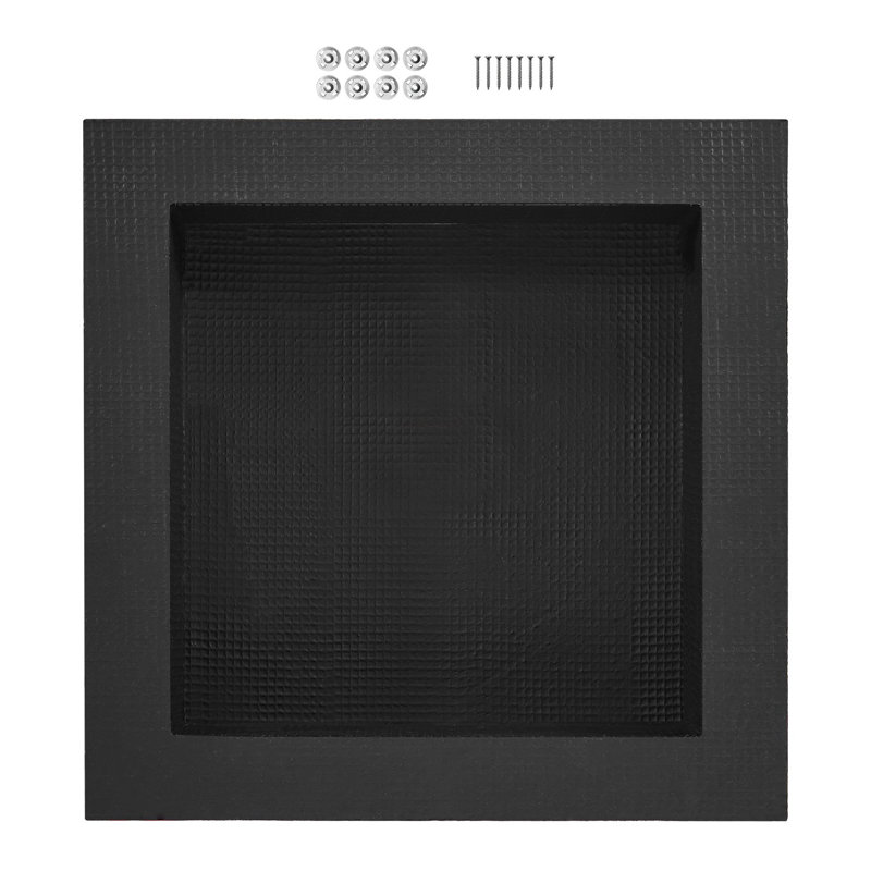 VEVOR 16" x 16" Black Shower Niche Ready for Tile – Waterproof Recessed Wall Shelf Organizer with Sealed Protection & Easy Install Kit