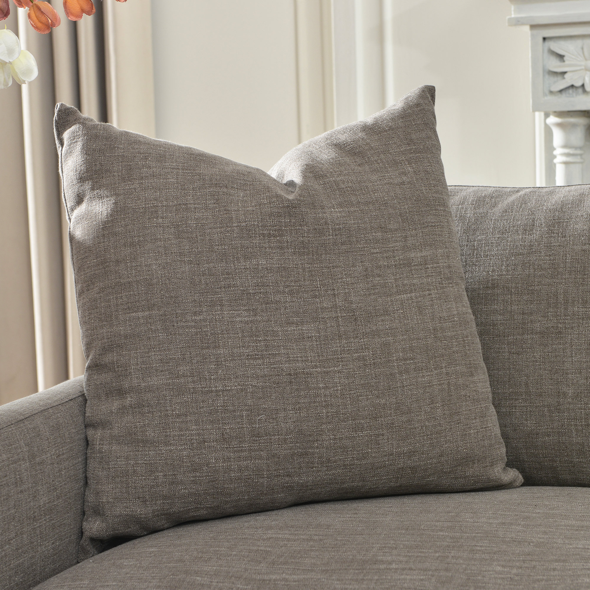 Cami 2 - Piece Upholstered Chaise Sectional, Right Hand Facing, Tan Polyester Blend