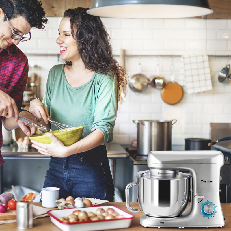 Costway 7L Stand Mixer, Silver