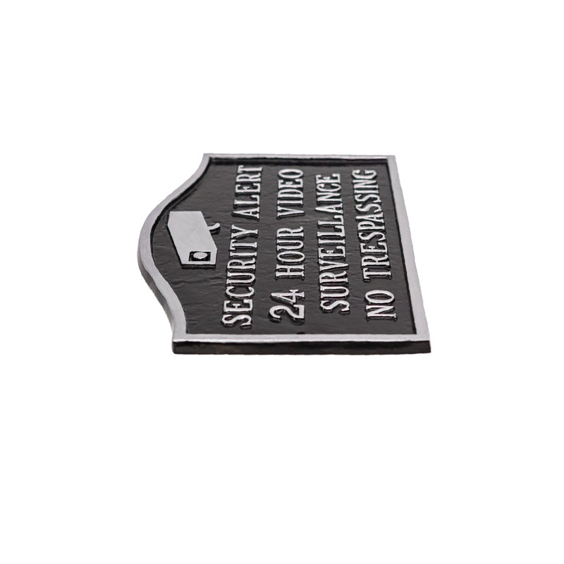 Security Alert Standard Soft Arch Statement Plaque - Black/Silver, Black/Silver