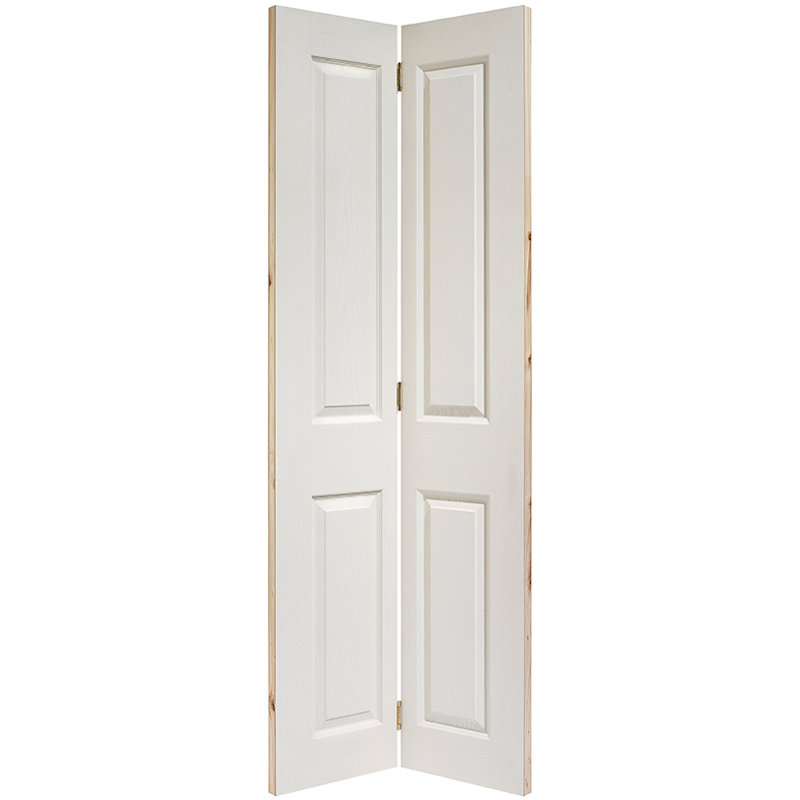 Textured 4P Primed White Internal Bifold Door