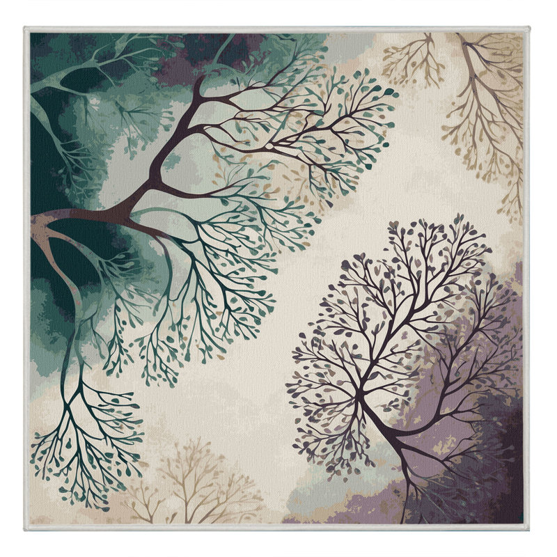 Midnight Meadow Rug, Square 3'
