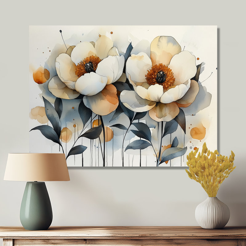 Imaad - Floral Oversized Canvas Prints, H 12 po x l 20 po, Toile tendue, Ne s’applique pas