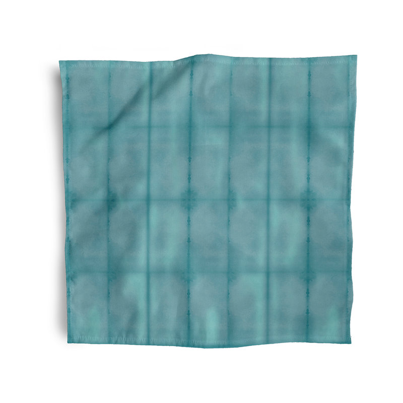Aymer Polyester Abstract Square Napkin, Teal