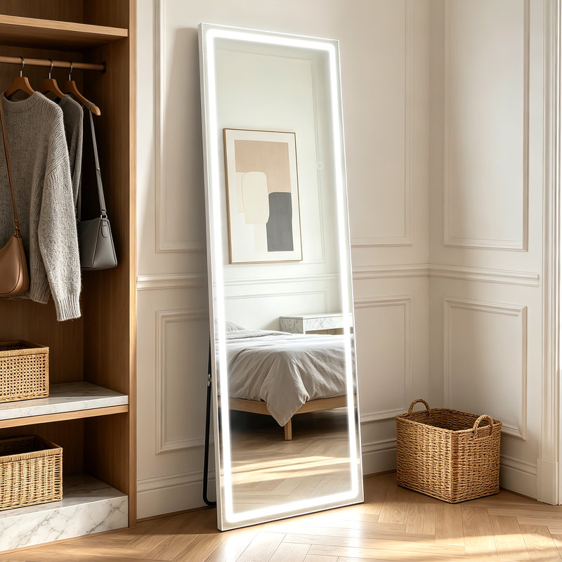 Aluminium Rectangle Freestanding Full Length Mirror