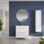 Rose C80F Free Standing Bathroom Vanity Unit in Matte White with Polished Chrome Handles-2038980086-2038980083