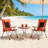 Orange Reclining Chairs, Outdoor Camping Chair  ,folding Beach & Camping Chair With Footrest